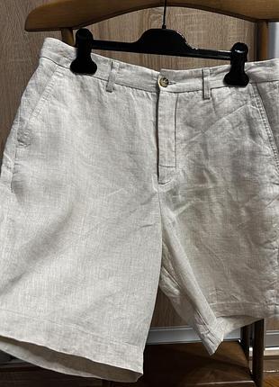 Чоловічі льонні шорти zara (100% lino / linen)
