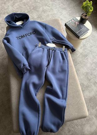Теплий костюм синій tom ford