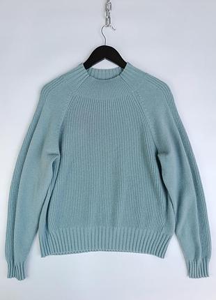 Жіночий товстий кашеміровий светр falconeri x cos cashmere/в пастельному бірюзовому кольорі м'ятному/з кашеміру/кашемір/теплий/преміум/пуловер/реглан