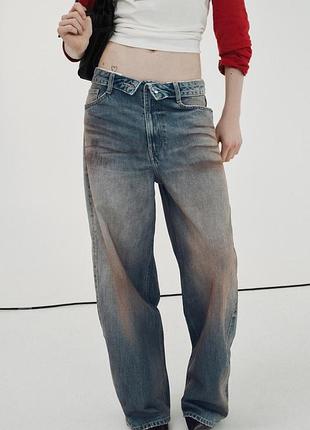 Джинси zara folded 40 розмір, l 4730/015/485
