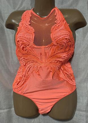 Суцільний яскравий купальник ann summers