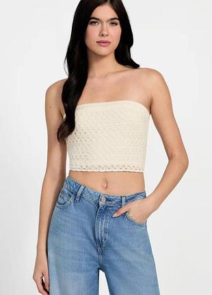 Женский вязаный топ guess без бретелей