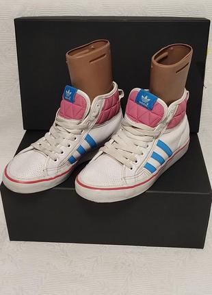 Жіночі високі кеди adidas honey stripes up