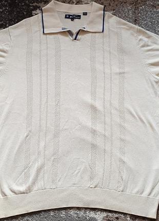 Трикотажне поло ben sherman vertical stripe knitted polo (розмір xl) 100% бавовна