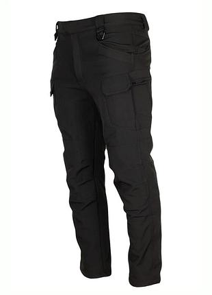 Тактические брюки softshell на флисе black