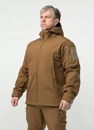 Тактический костюм soft shell military coyote