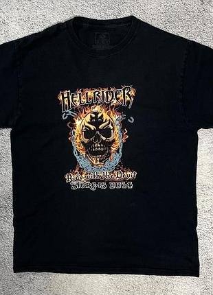 Sturgis 2014 hellrider вінтажна байкерська футболка m череп мото