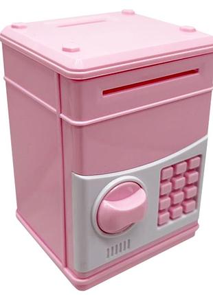 Детская игрушка "копилка-сейф" 777s(pink) механическая