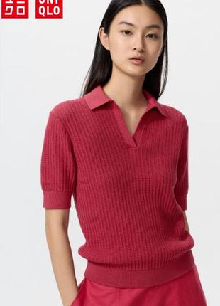 Бавовняний светр-поло uniqlo