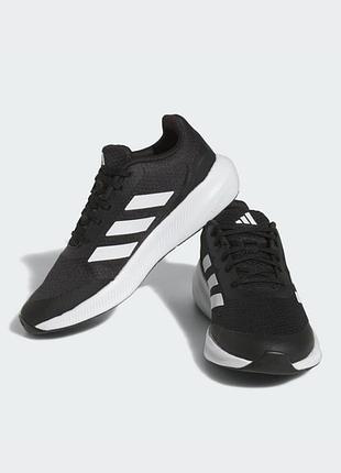 Підліткові кросівки adidas runfalcon 3.0 k hp5845 чорні з білим (4066749898526)