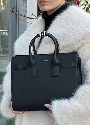 Сумка saint sac de jour nano in graied. laurent leather black