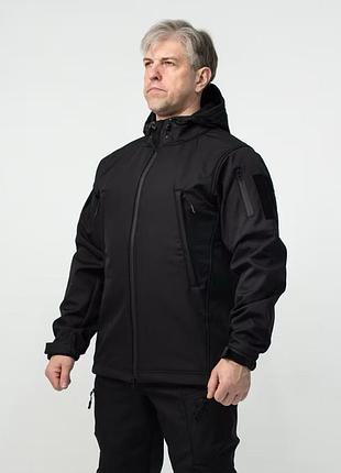 Тактический костюм soft shell military black