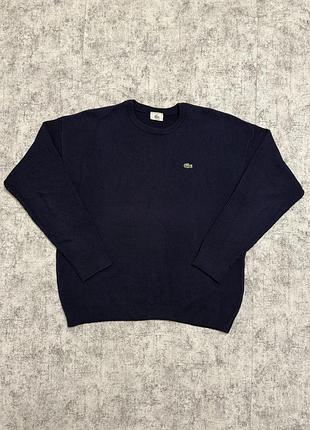 Светр, кофта lacoste vintage ribbed knit cotton-blend sweater (оригінал)
