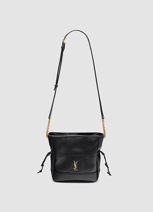 Сумка saint jamie medium shoulder laurent pouch in black/gold