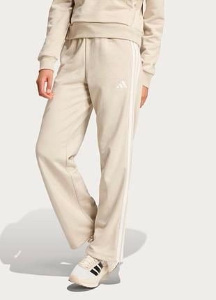 Штани essentials 3-stripes open hem french terry
