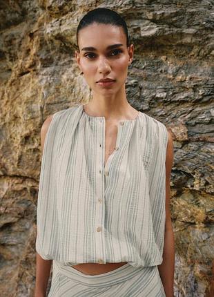 Блуза топ з віскози zara