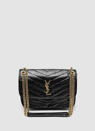 Сумка saint niki medium laurent shoulder bag in vintage leather black
