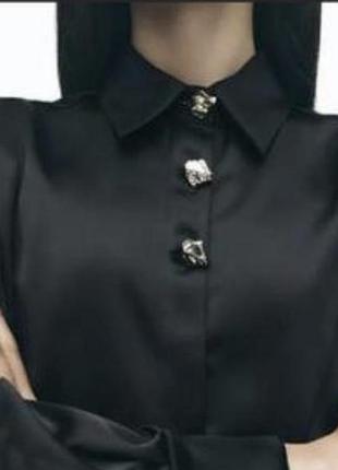 Сатинова (атласна) блуза від zara в розмірі xs