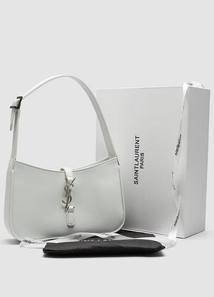 Сумка saint hobo le 5 a 7 bag in laurent white/silver