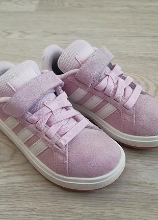 Кроссовки розовые кожаные adidas grand court 28 размер