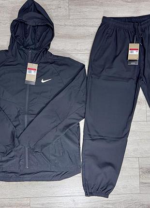 Чоловічий спортивний костюм nike | чорна вітровка та штани