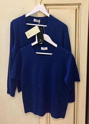 Новый.свитер набор двойка из тасманской шерсти peter hahn 100% tasmanian merino wool twinset deep navy blue из свежих коллекций.