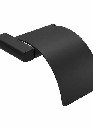 Держатель для туалетной бумаги с крышкой vbi terra black