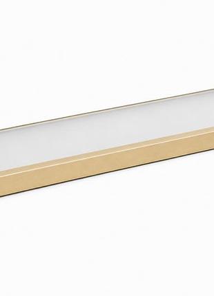 Стеклянная полка в ванную комнату vbi pluto brushed gold матовое золото