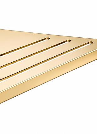 Угловая полка в ванную комнату vbi quadro slim gold