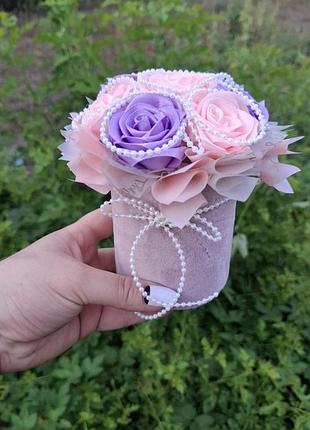Букет комплимент подарок из атласных лент