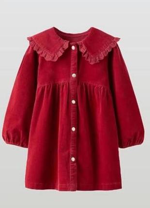 Плаття з мікровельвету zara, 12-18 міс