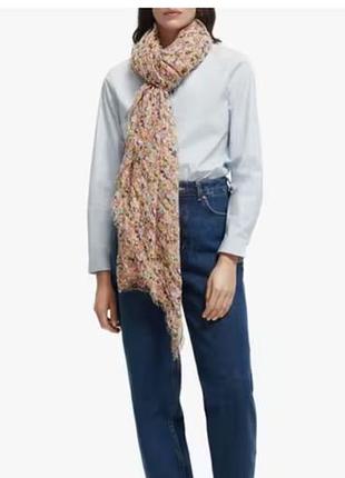 Scotch&soda легкий великий палантин/шарф 130×210см  💯% modal