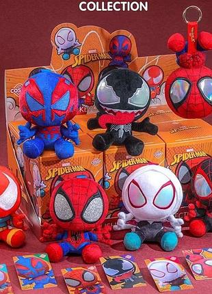 Мʼяка іграшка підвісний брелок spider man hot toys cosbi plush keychain marvel
