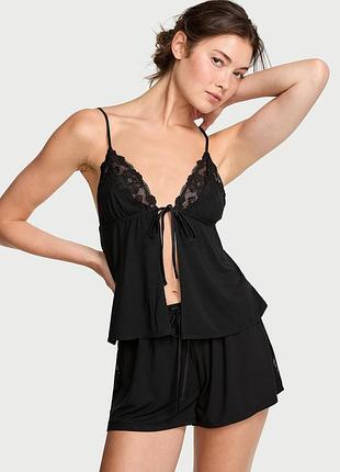 Піжамний комплект з мереживними вставками victoria's secret