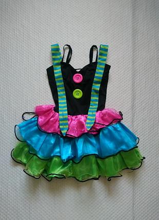 Карнавальное платье клоунесса kool klown на 10-12 лет