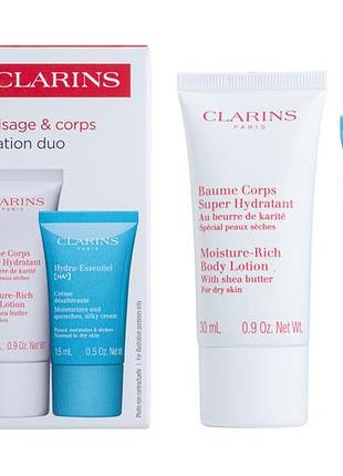 Набір clarins duo hydration set новий оригінал