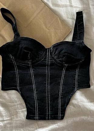 Джинсовий корсет zara