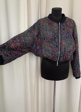 Вінтаж ретро 80х 90х куртка на синтепоні бомбер