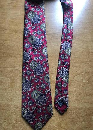 Шелковый галстук kent &amp; curwen (made in england) - 100% pure silk, винтаж