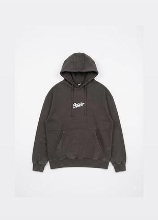 Стильне худі pull&bear, колекція stwd, колір графіт, м