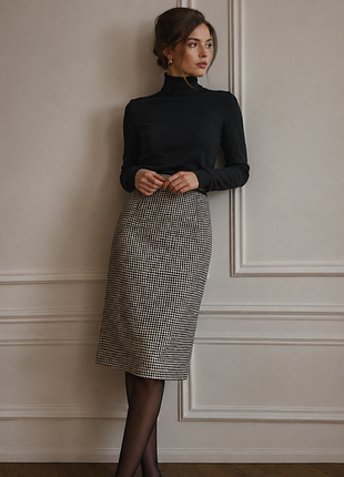 Laura ashley спідниця міді pied-de-poule