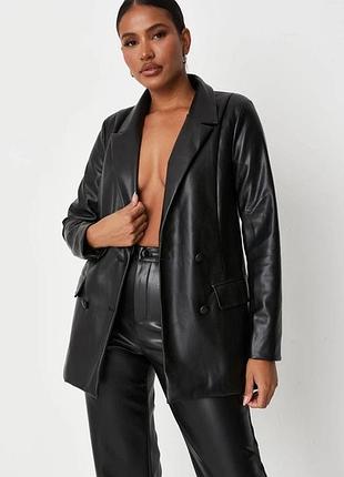 Піджак жакет з еко шкіри missguided