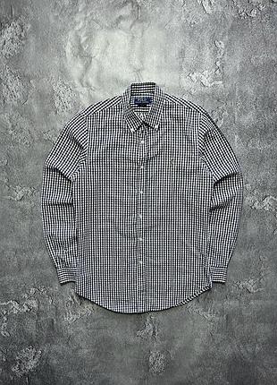 Vintage винтажная рубашка polo ralph lauren поло ральф лаурен big pony check в клетку size s размер с