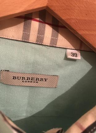 Чоловіча сорочка burberry м'ятного кольору, розмір 39