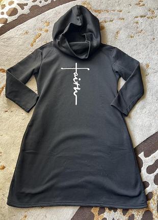 Тепле плаття на флісі великий розмір xl/xxl
