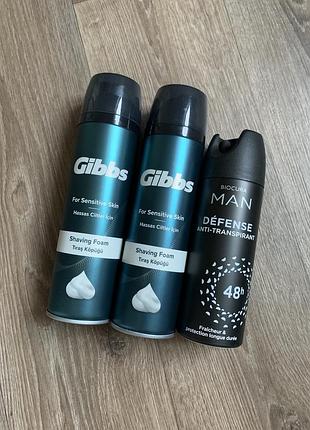 Піна для гоління , дезодорант чоловічий gibbs