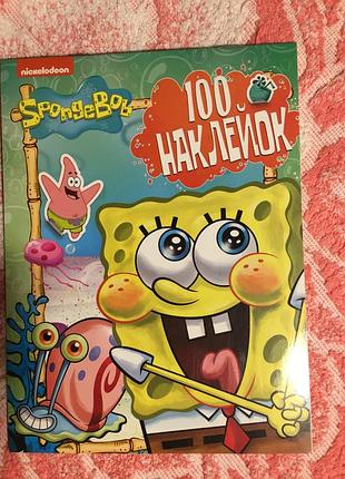 100 наклейок spongebob
