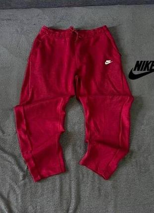 Спортивные штаны nike брюки бордовые tehc fleece красные xl