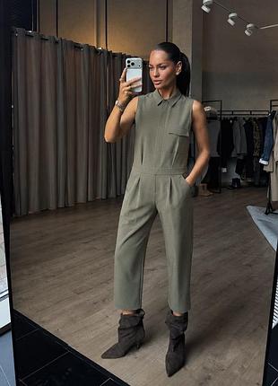 Стильний жіночий комбінезон asos s/36 оливковий