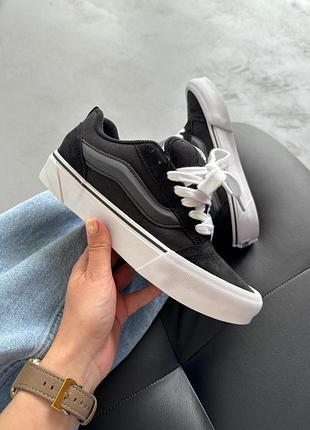 Vans knu skool white/black (чоловічі розміри також)